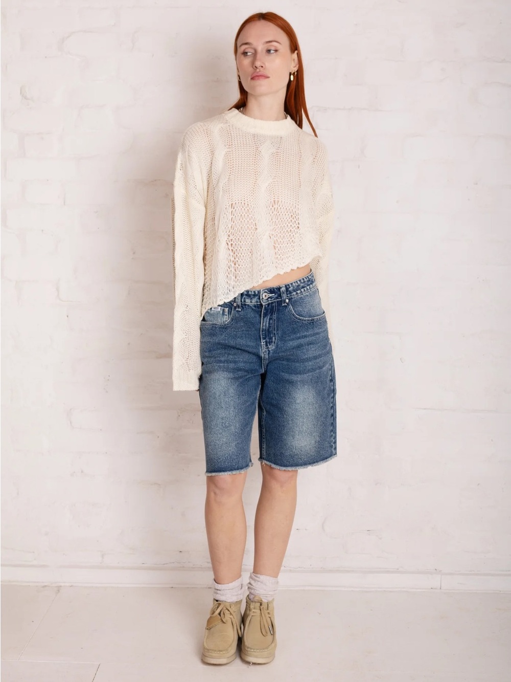 Ragged Jeans Vintage Washed Blue Jorts